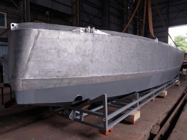 Second aluminium hull under construction at the partner shipyard